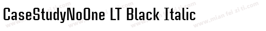 CaseStudyNoOne LT Black Italic字体转换